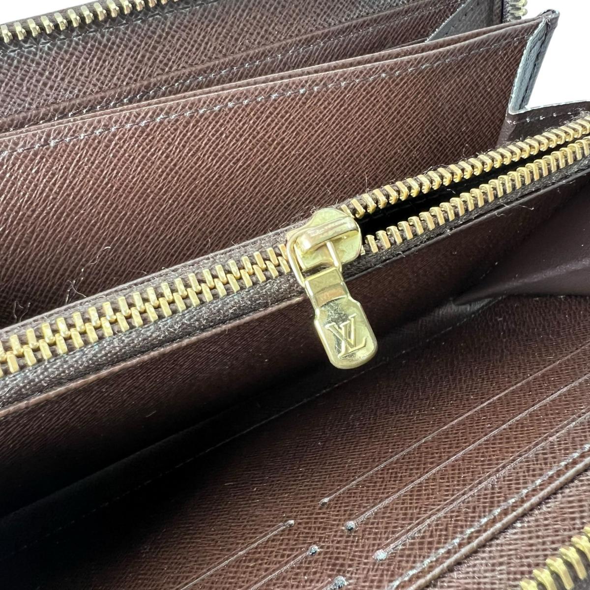 ルイヴィトン LOUIS VUITTON 長財布
 長財布 ダミエ ジッピーウォレット ダミエキャンバス N41661 ブラウン LV
 【SS】
 【中古】
