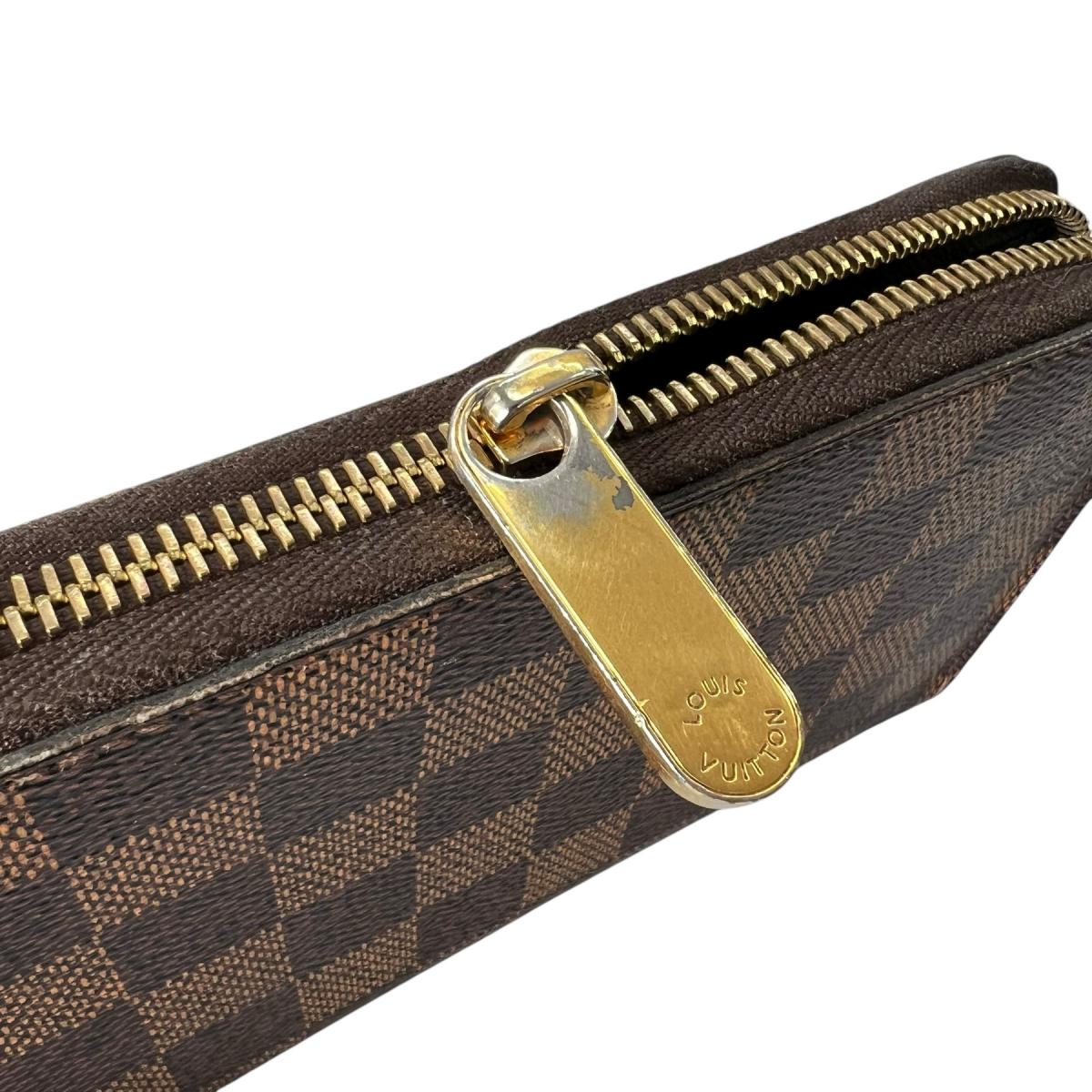 ルイヴィトン LOUIS VUITTON 長財布
 長財布 ダミエ ジッピーウォレット ダミエキャンバス N41661 ブラウン LV
 【SS】
 【中古】