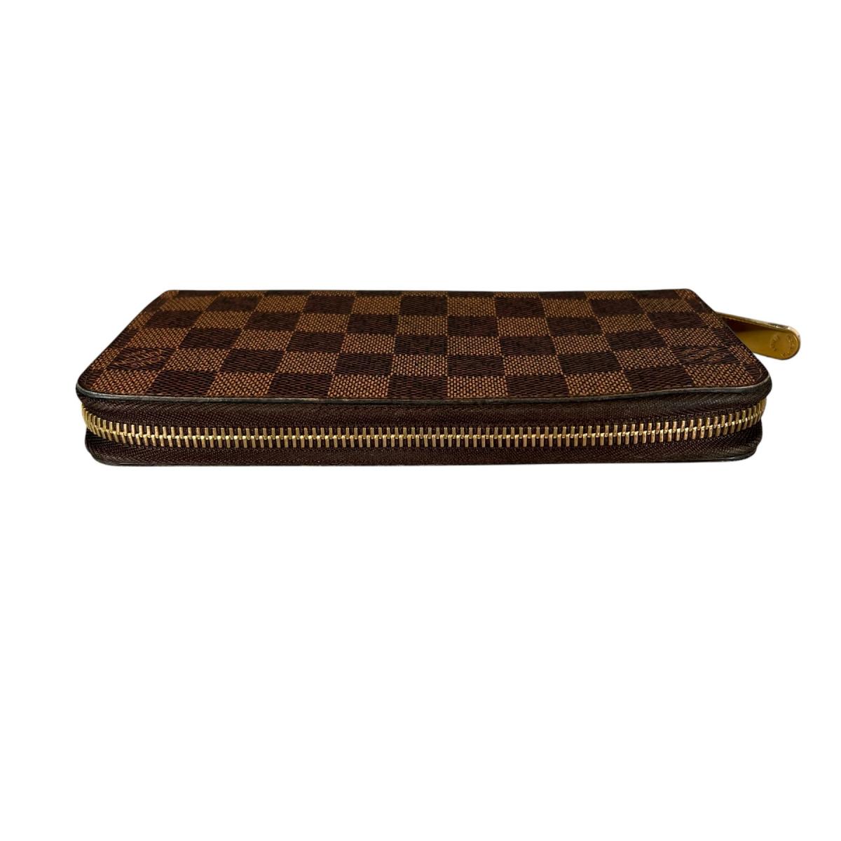 ルイヴィトン LOUIS VUITTON 長財布
 長財布 ダミエ ジッピーウォレット ダミエキャンバス N41661 ブラウン LV
 【SS】
 【中古】