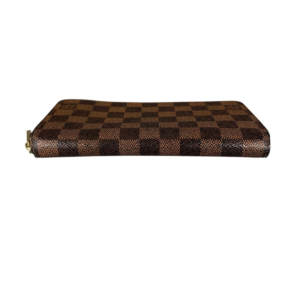 ルイヴィトン LOUIS VUITTON 長財布
 長財布 ダミエ ジッピーウォレット ダミエキャンバス N41661 ブラウン LV
 【SS】
 【中古】