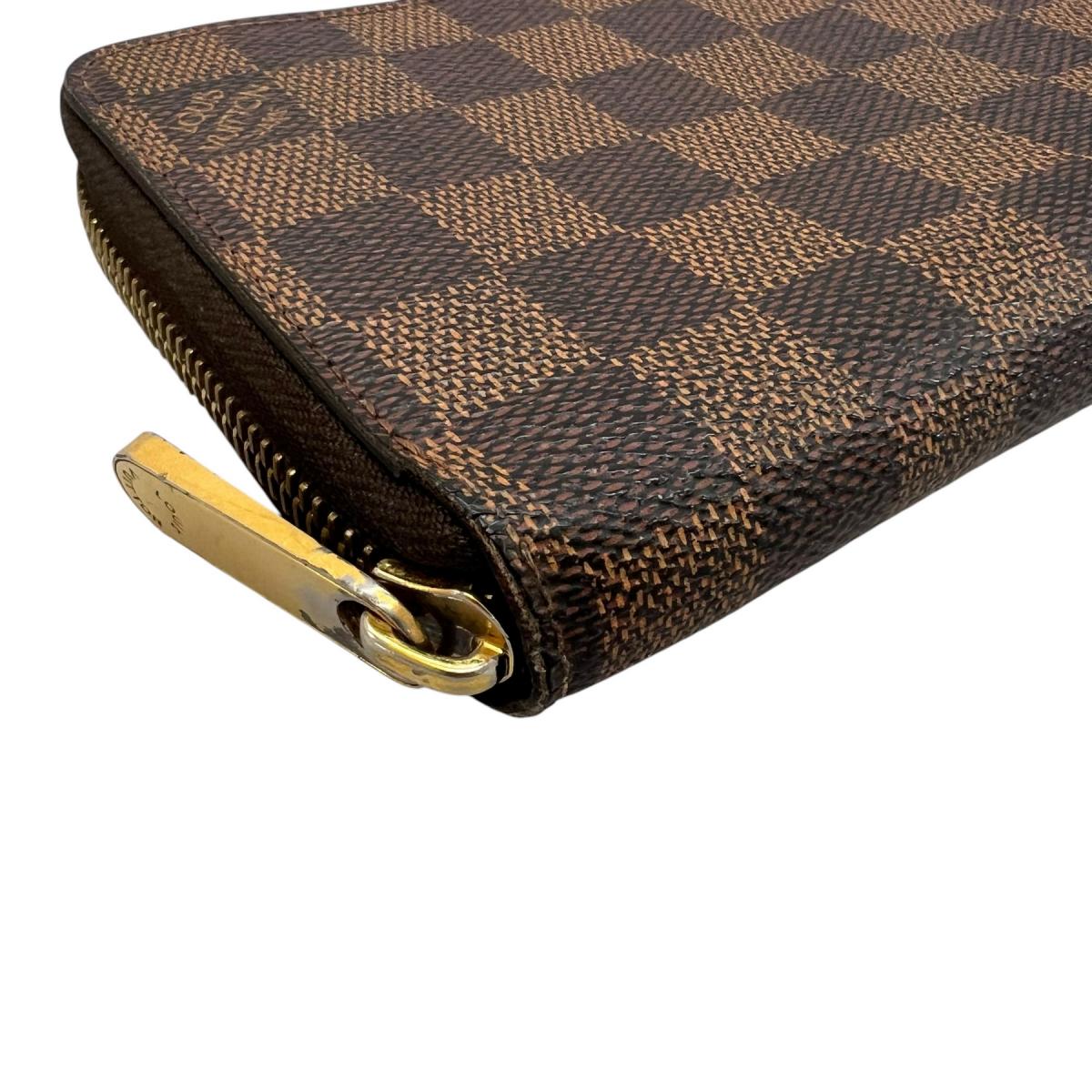 ルイヴィトン LOUIS VUITTON 長財布
 長財布 ダミエ ジッピーウォレット ダミエキャンバス N41661 ブラウン LV
 【SS】
 【中古】