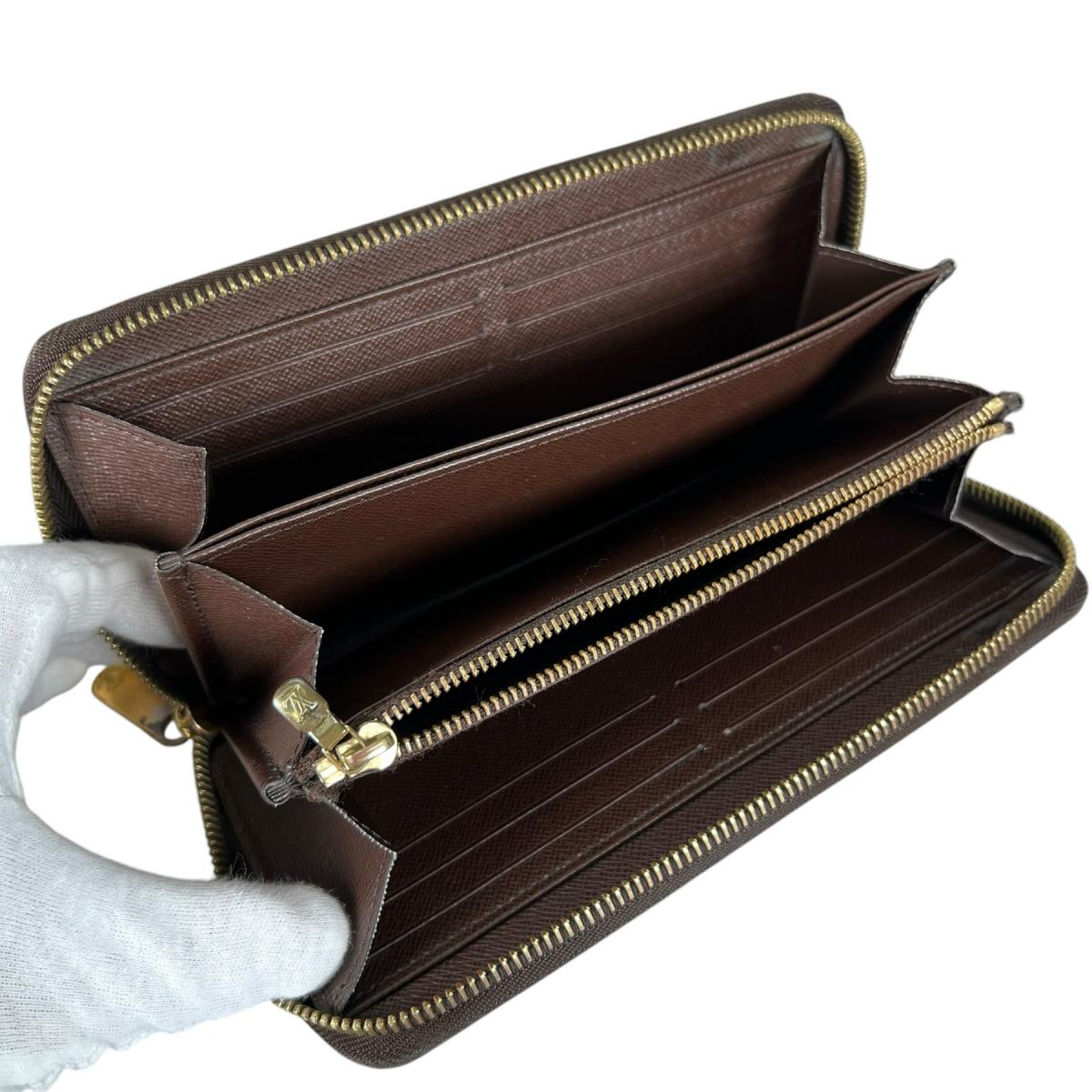 ルイヴィトン LOUIS VUITTON 長財布
 長財布 ダミエ ジッピーウォレット ダミエキャンバス N41661 ブラウン LV
 【SS】
 【中古】