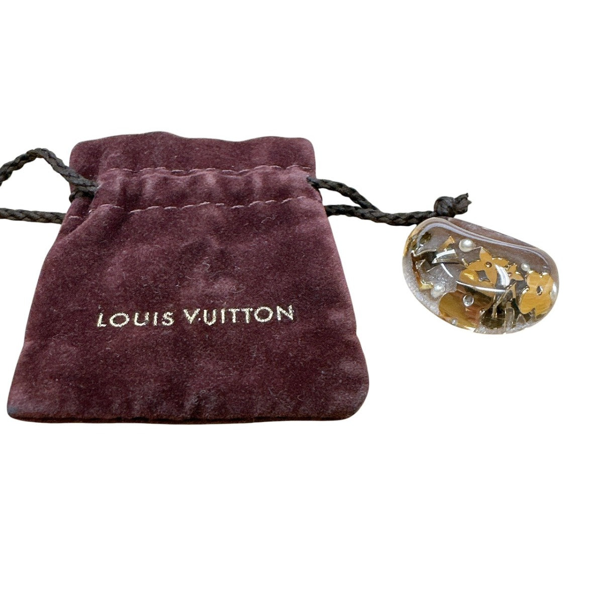 ルイヴィトン LOUIS VUITTON リング・指輪
 リング Mサイズ バーグアンクルージョン M65311 ブラウン×ゴールド LV
 【SS】
 【中古】