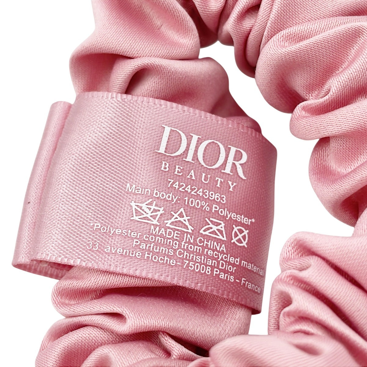 クリスチャンディオール Christian Dior その他小物
 シュシュ ヘアゴム サテン ピンク 【SS】
 【中古】