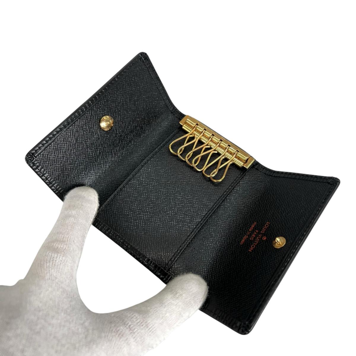 ルイヴィトン LOUIS VUITTON キーケース
 キーケース エピ ミュルティクレ6 エピレザー M63812 ノワール LV
 【SS】
 【中古】