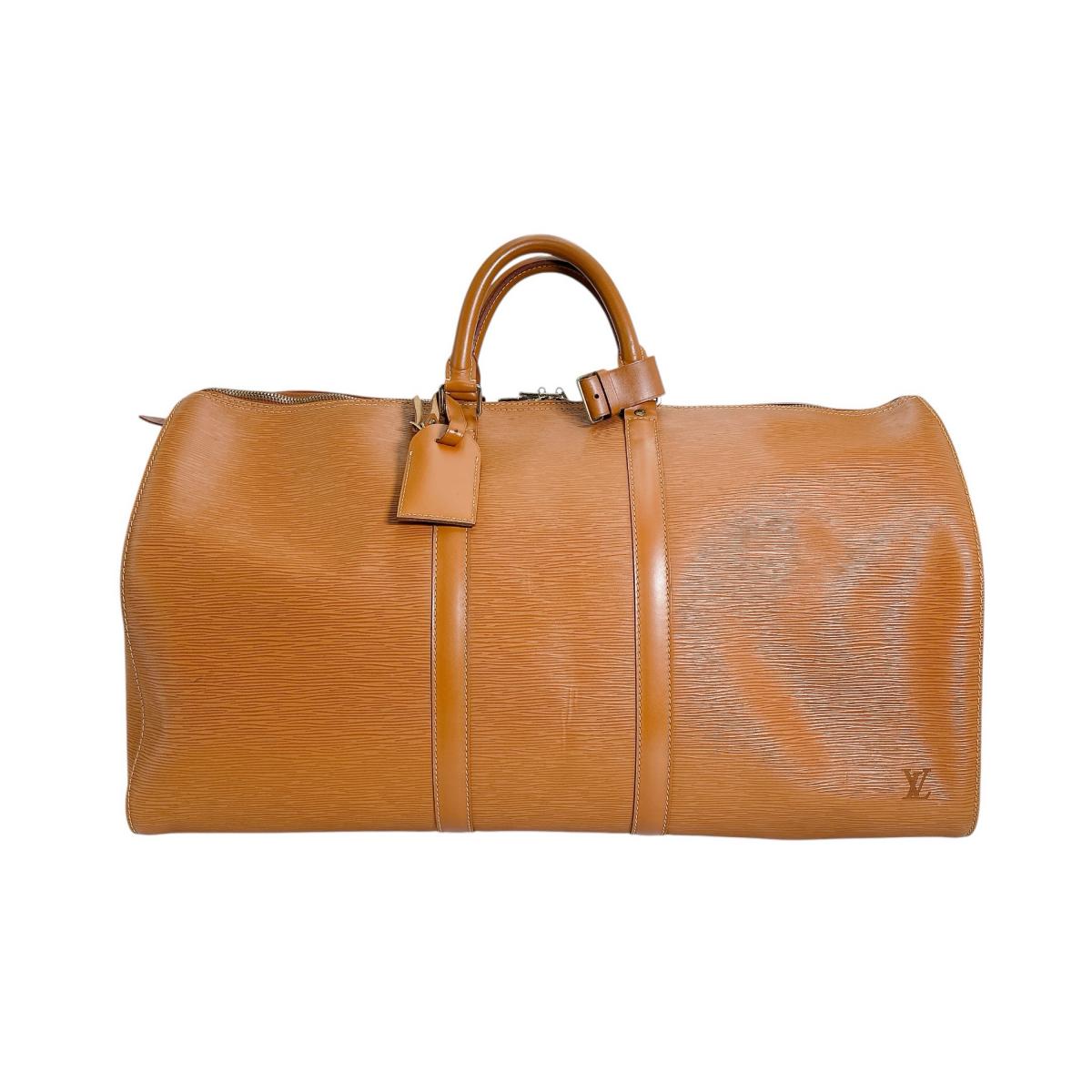 ルイヴィトン LOUIS VUITTON ボストンバッグ
 旅行かばん エピ キーポル55 エピレザー M42958 ジパングゴールド LV
 【SS】
 【中古】