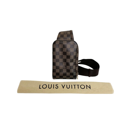 ルイヴィトン LOUIS VUITTON ボディバッグ
 ウエストポーチ 斜め掛け ジェロニモス ダミエキャンバス N51994 ブラウン LV
 【SS】
 【中古】
