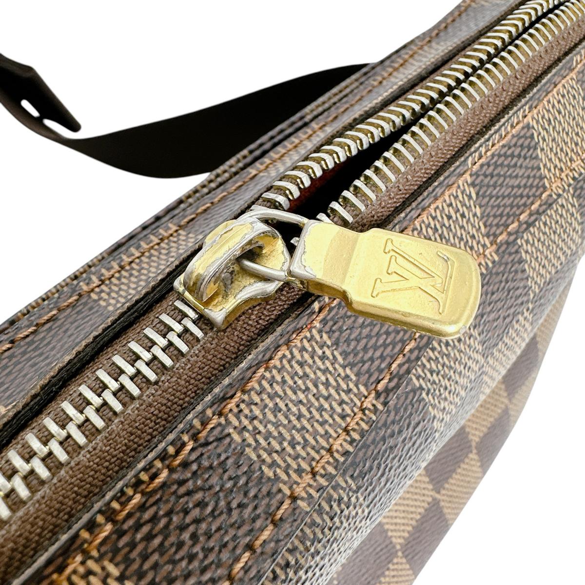 ルイヴィトン LOUIS VUITTON ボディバッグ
 ウエストポーチ 斜め掛け ジェロニモス ダミエキャンバス N51994 ブラウン LV
 【SS】
 【中古】