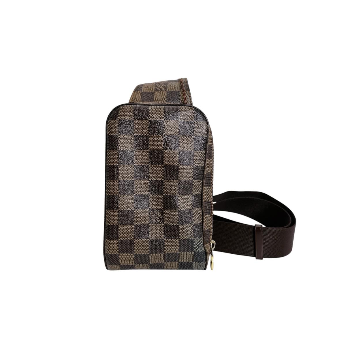 ルイヴィトン LOUIS VUITTON ボディバッグ
 ウエストポーチ 斜め掛け ジェロニモス ダミエキャンバス N51994 ブラウン LV
 【SS】
 【中古】