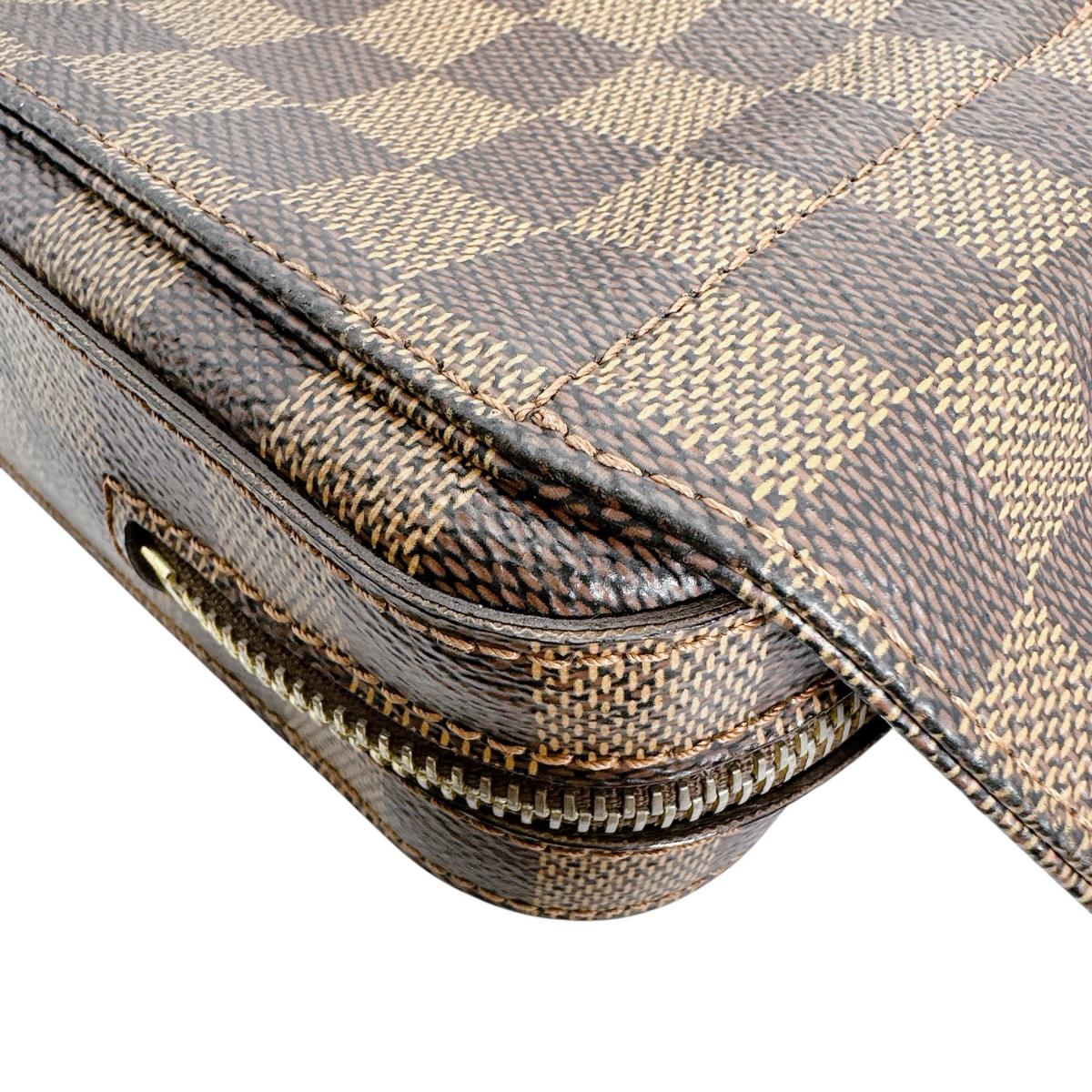 ルイヴィトン LOUIS VUITTON ボディバッグ
 ウエストポーチ 斜め掛け ジェロニモス ダミエキャンバス N51994 ブラウン LV
 【SS】
 【中古】