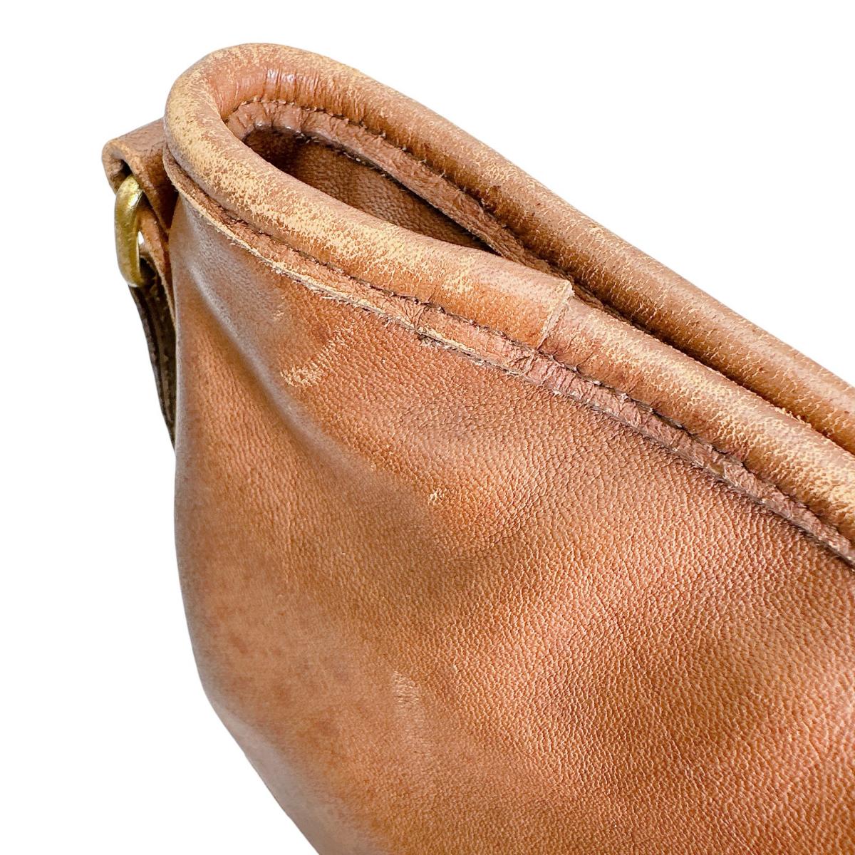 コーチ COACH ハンドバッグ
 ショルダーバッグ レザー オールドコーチ レザー 6713 ブラウン 【SS】
 【中古】