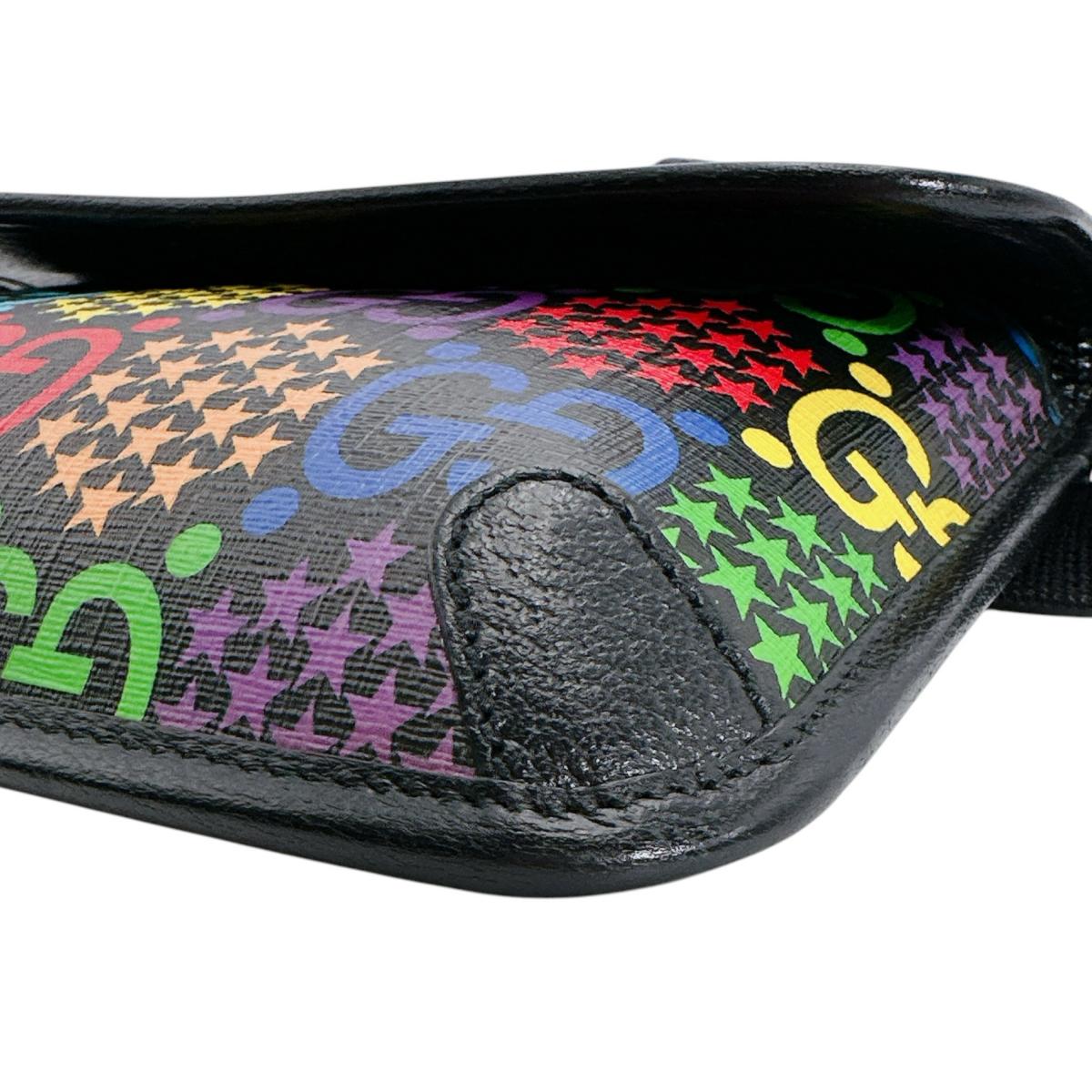 グッチ GUCCI ウエストバッグ
 ウエストポーチ ボディバッグ GGサイケデリック レザー 598113 ブラック×マルチカラー 【SS】
 【中古】