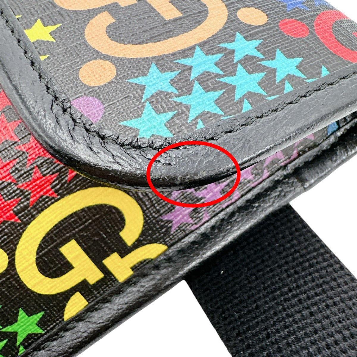 グッチ GUCCI ウエストバッグ
 ウエストポーチ ボディバッグ GGサイケデリック レザー 598113 ブラック×マルチカラー 【SS】
 【中古】