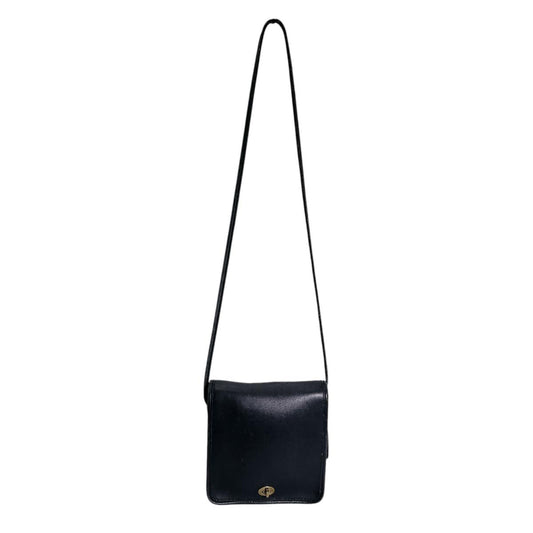 コーチ COACH ショルダーバッグ
 ターンロック オールドコーチ ヴィンテージ レザー 107 ネイビー 【SS】
 【中古】