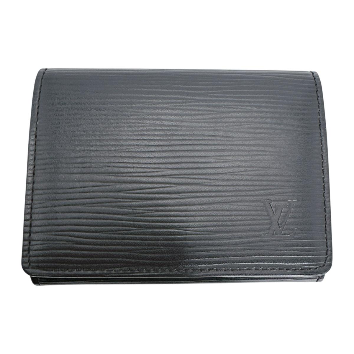 ルイヴィトン LOUIS VUITTON カードケース
 名刺入れ エピ アンヴェロップ カルト・ドゥ ヴィジット エピレザー M62292 ブラック LV
 【SS】
 【中古】