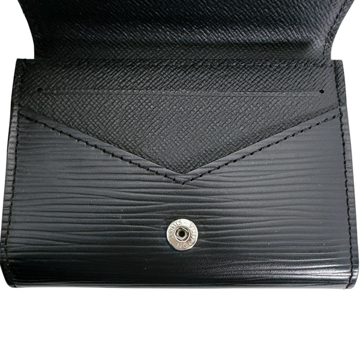 ルイヴィトン LOUIS VUITTON カードケース
 名刺入れ エピ アンヴェロップ カルト・ドゥ ヴィジット エピレザー M62292 ブラック LV
 【SS】
 【中古】