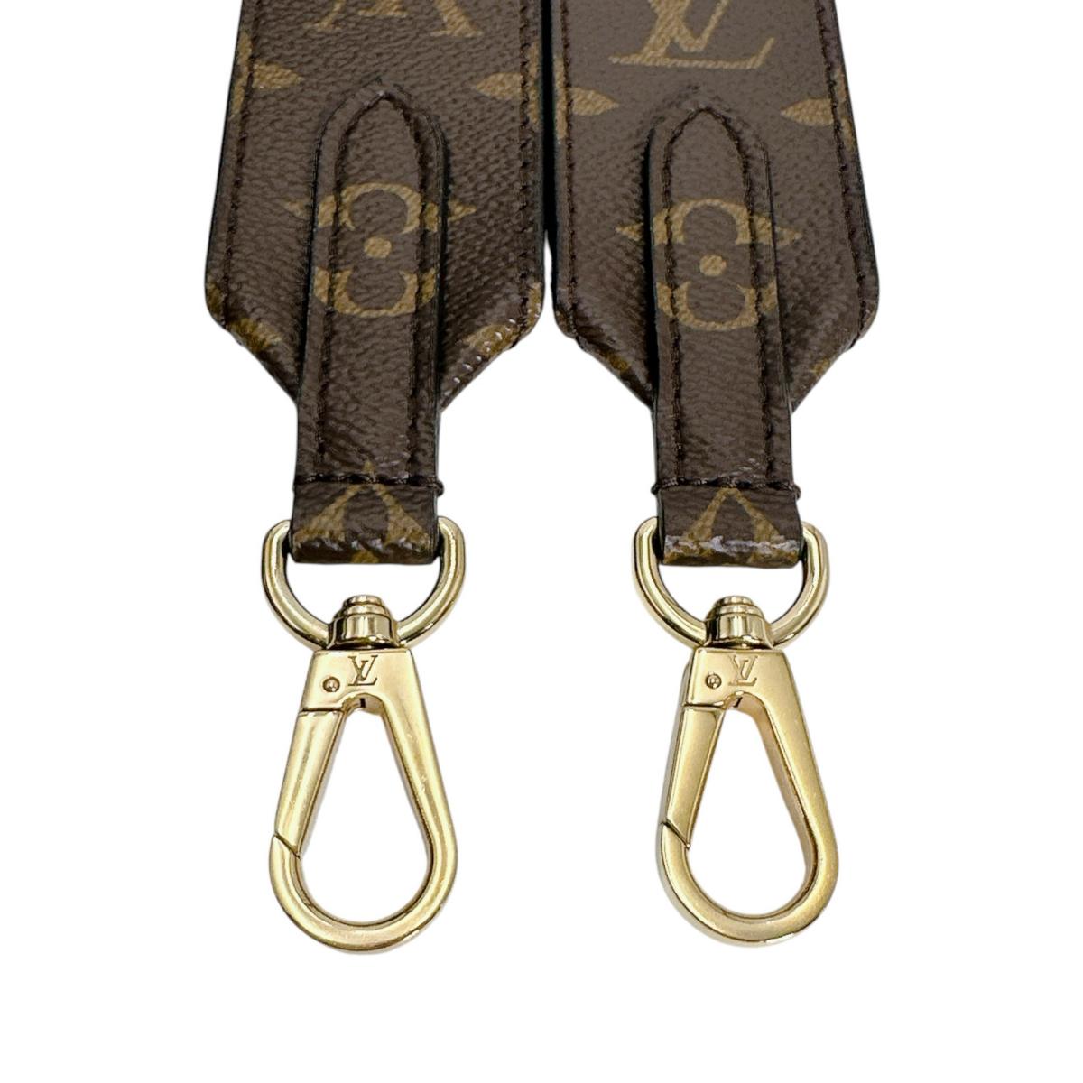 ルイヴィトン LOUIS VUITTON ショルダーストラップ
 ストラップ モノグラム モノグラムキャンバス モノグラムキャンバス J02288 ブラウン LV
 【SS】
 【中古】