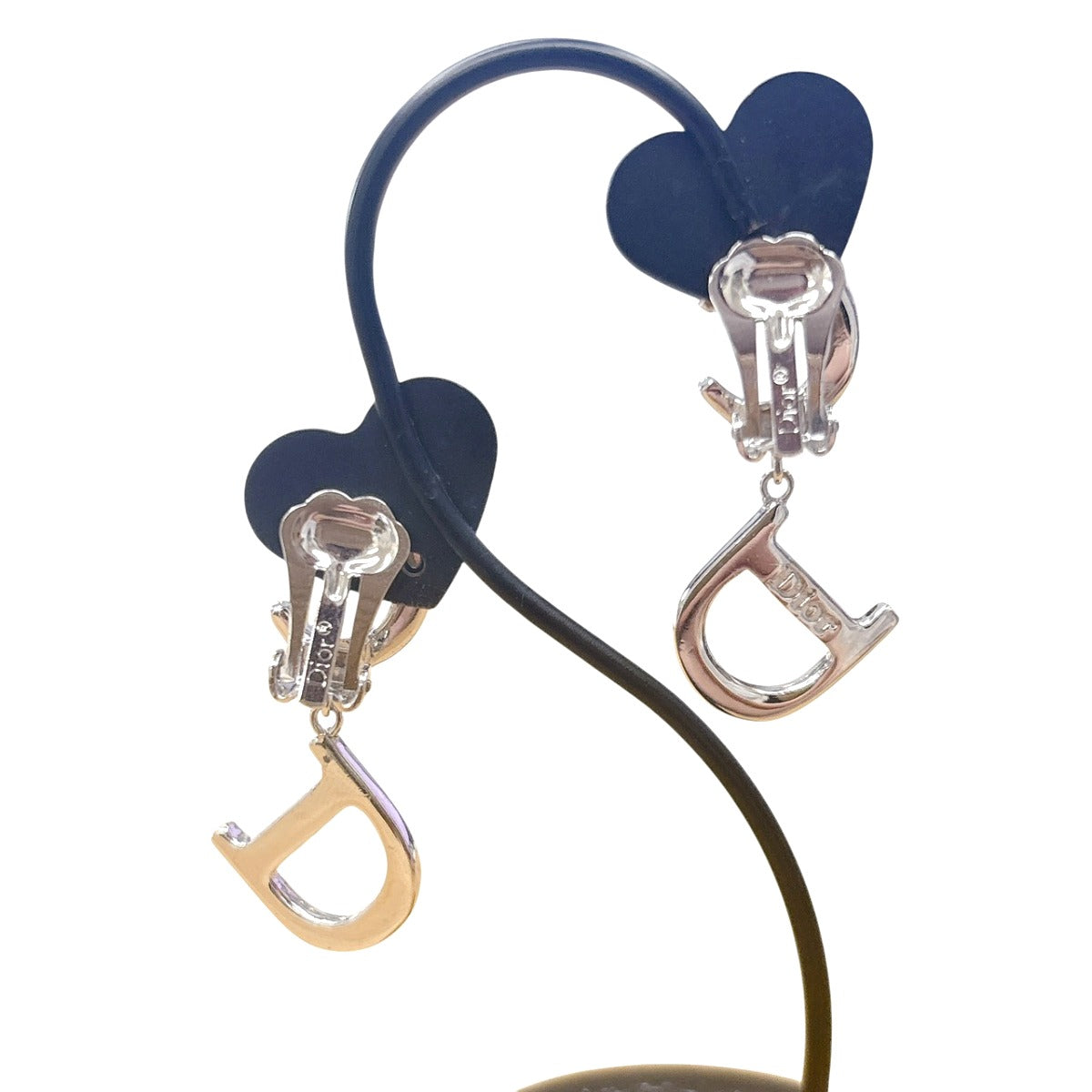 ディオール Dior イヤリング
 イヤリング CDロゴ ラインストーン ラインストーン シルバー 【SS】
 【中古】