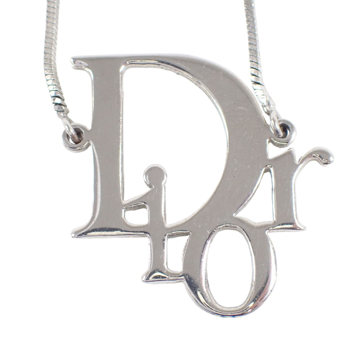 クリスチャンディオール Christian Dior ネックレス
 ネックレス Diorロゴ ステンレススチール シルバー 【SS】
 【中古】