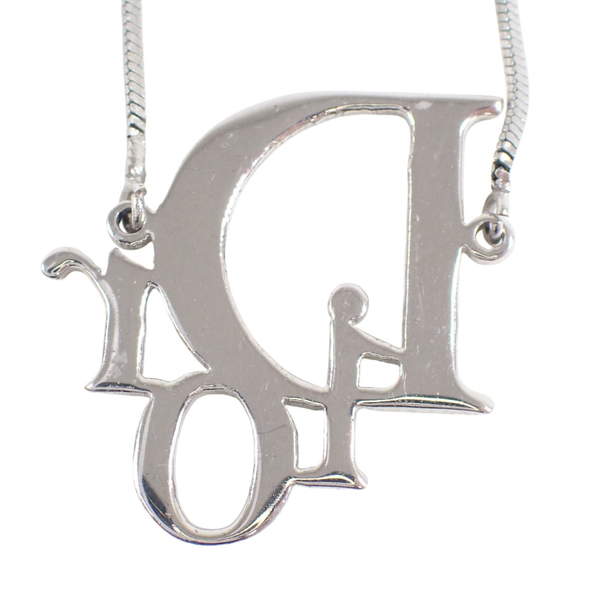 クリスチャンディオール Christian Dior ネックレス
 ネックレス Diorロゴ ステンレススチール シルバー 【SS】
 【中古】