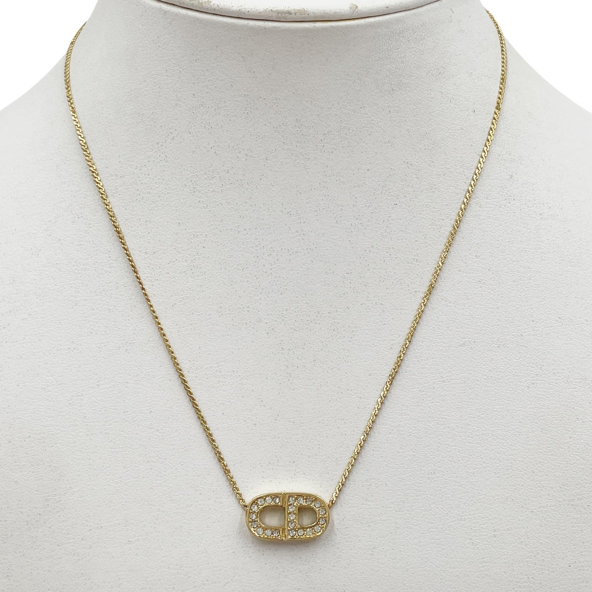 クリスチャンディオール Christian Dior ネックレス
 クリスタル GP ゴールド 【SS】
 【中古】