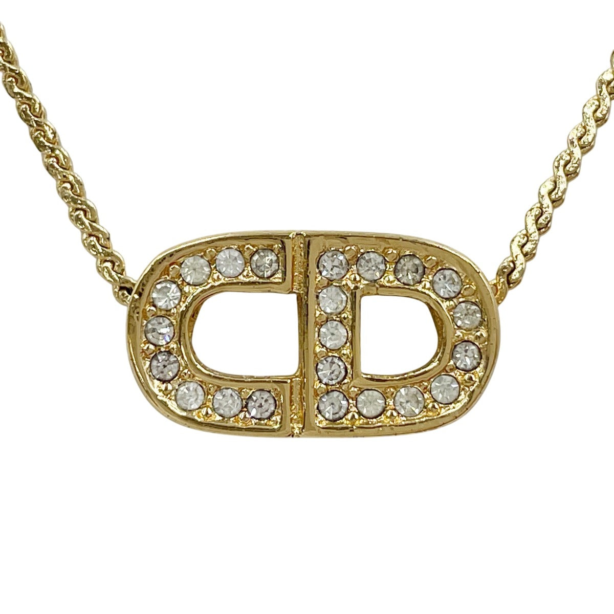 クリスチャンディオール Christian Dior ネックレス
 クリスタル GP ゴールド 【SS】
 【中古】