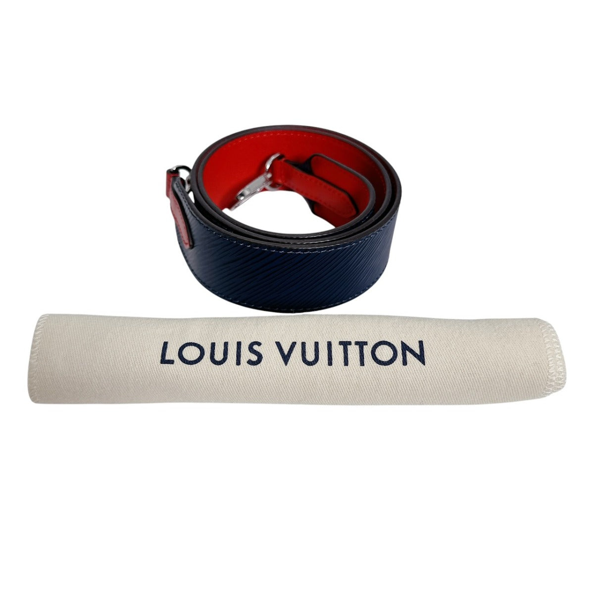 ルイヴィトン LOUIS VUITTON ショルダーストラップ
 ストラップ エピ バイカラー エピレザー ネイビー×レッド LV
 【SS】
 【中古】
