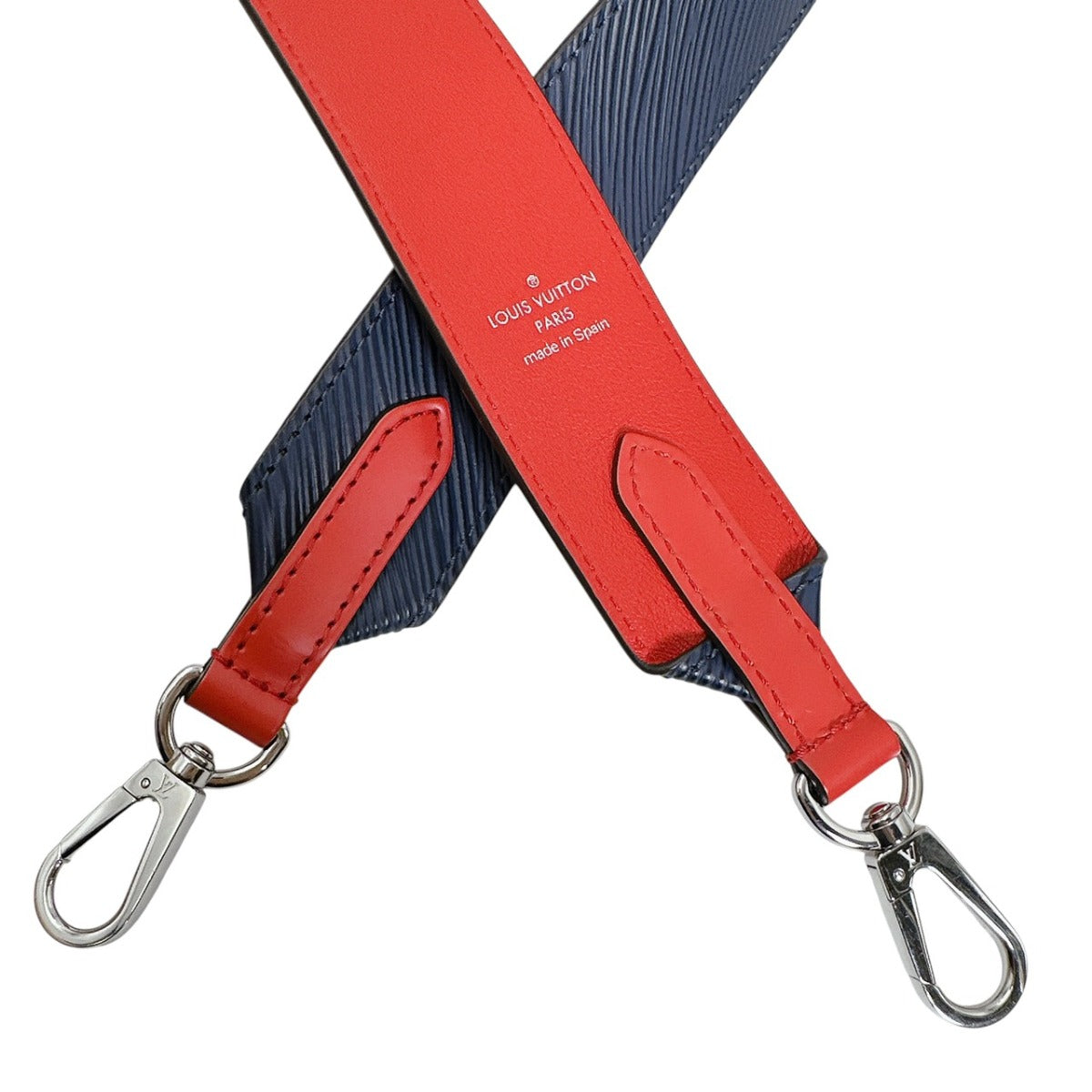 ルイヴィトン LOUIS VUITTON ショルダーストラップ
 ストラップ エピ バイカラー エピレザー ネイビー×レッド LV
 【SS】
 【中古】