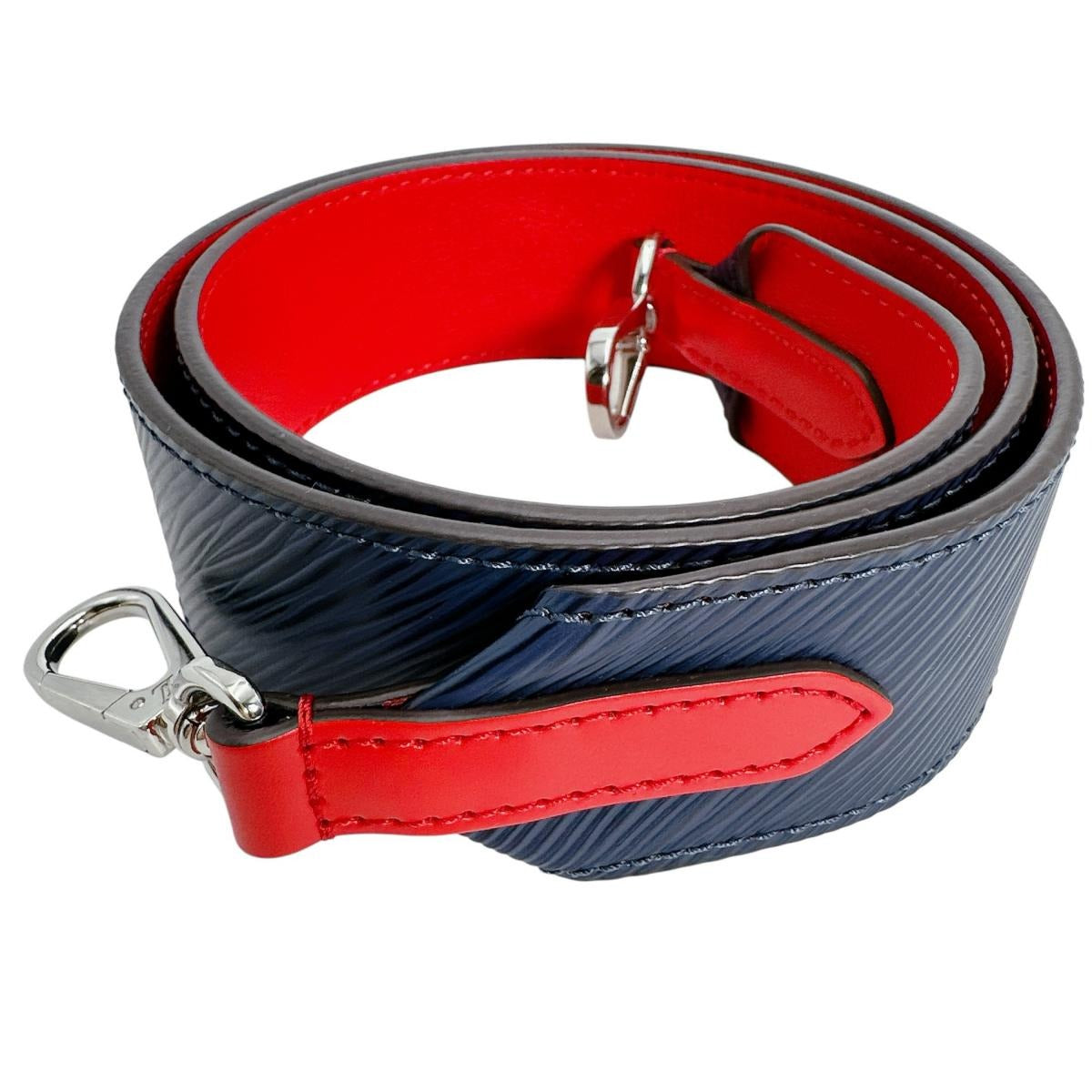 ルイヴィトン LOUIS VUITTON ショルダーストラップ
 ストラップ エピ バイカラー エピレザー ネイビー×レッド LV
 【SS】
 【中古】