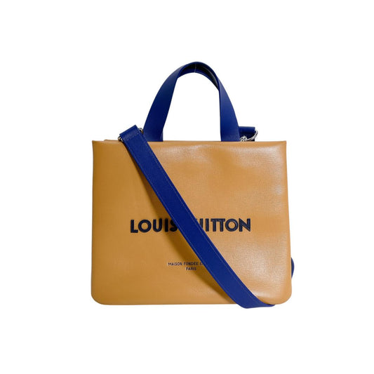 ルイヴィトン LOUIS VUITTON トートバッグ
 ハンドバッグ カウハイドレザー ショッパー・トートMINI レザー M28310 サフランイエロー LV
 【SS】
 【中古】