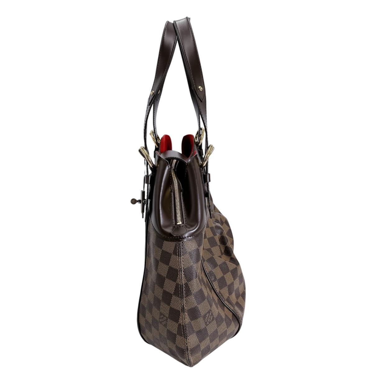 ルイヴィトン LOUIS VUITTON ハンドバッグ
 トートバッグ ダミエ システィナGM ダミエキャンバス N41540 ブラウン LV
 【SS】
 【中古】
