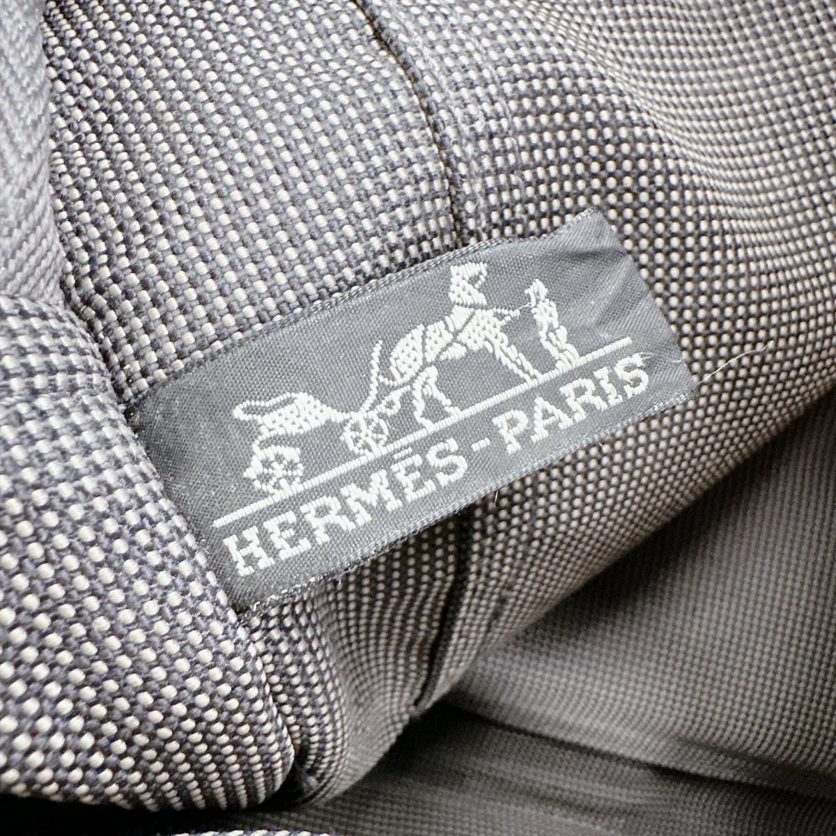 エルメス HERMES トートバッグ
 ハンドバッグ キャンバス エールラインMM ナイロン 100951M グレー 【SS】
 【中古】