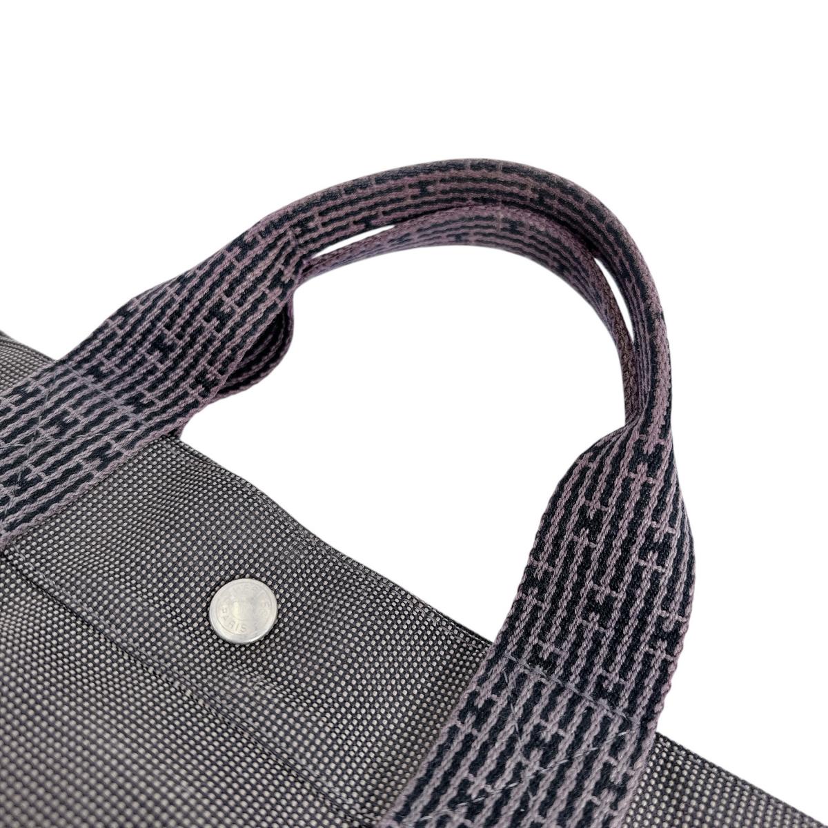 エルメス HERMES トートバッグ
 ハンドバッグ キャンバス エールラインMM ナイロン 100951M グレー 【SS】
 【中古】