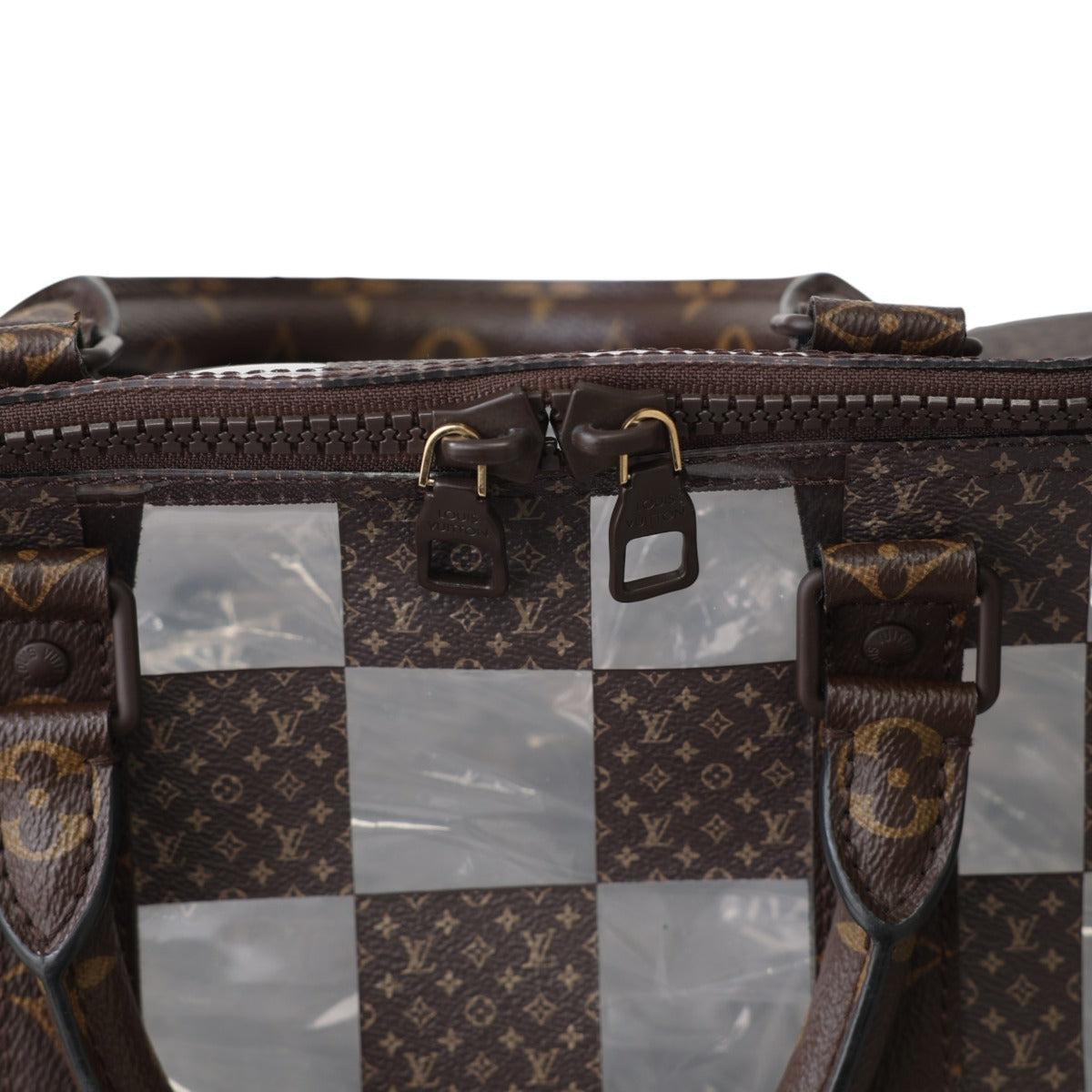 ルイヴィトン LOUIS VUITTON ボストンバッグ
 旅行かばん モノグラムチェス キーポル･バンドリエール50 PVC M20864 ブラウン LV
 【SS】
 【中古】