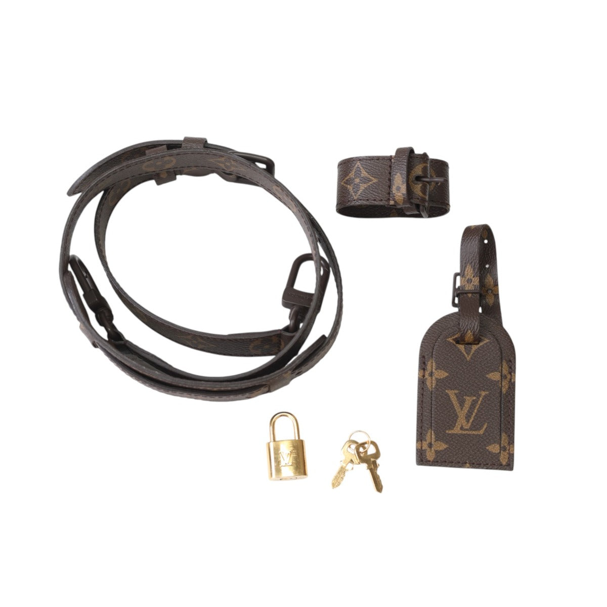 ルイヴィトン LOUIS VUITTON ボストンバッグ
 旅行かばん モノグラムチェス キーポル･バンドリエール50 PVC M20864 ブラウン LV
 【SS】
 【中古】