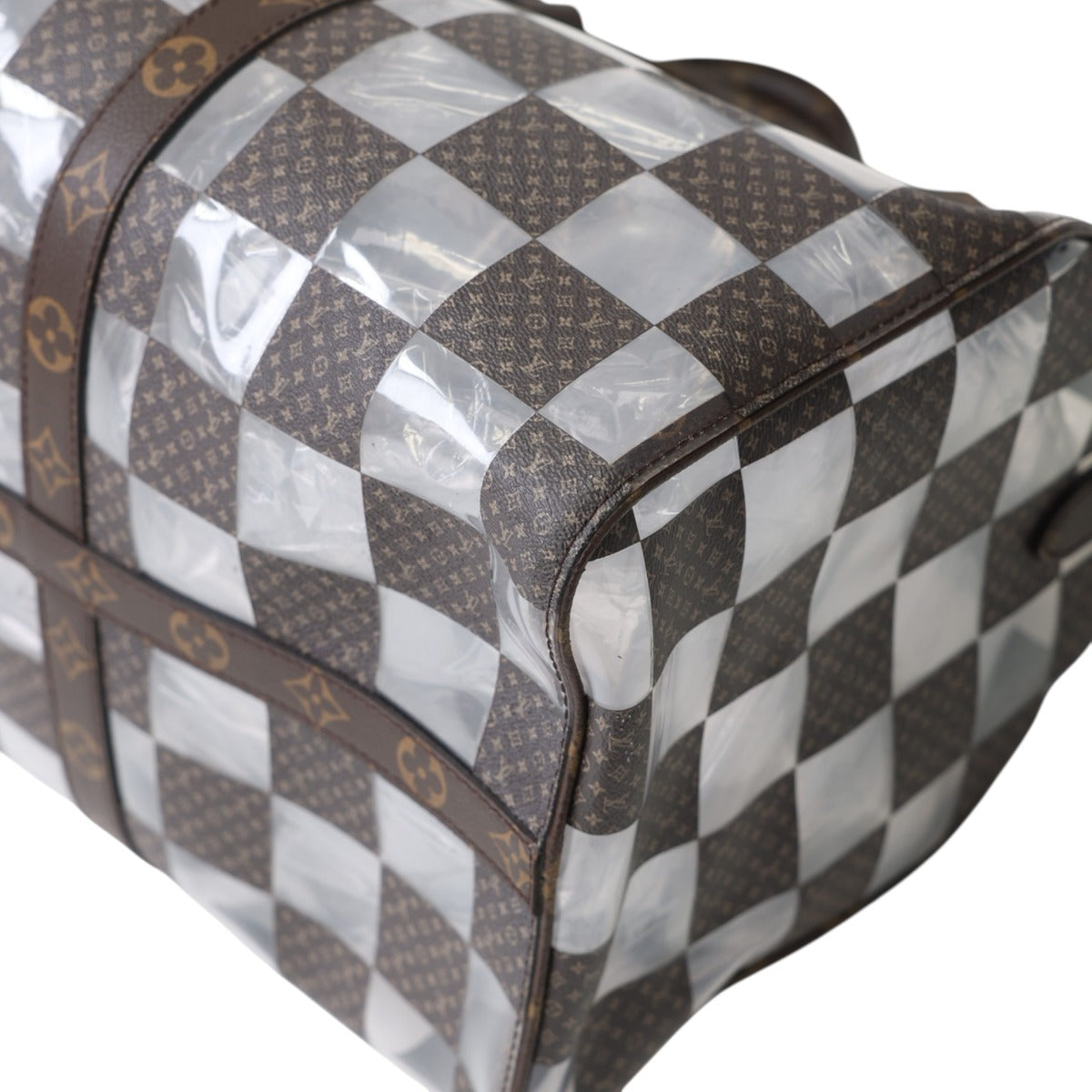 ルイヴィトン LOUIS VUITTON ボストンバッグ
 旅行かばん モノグラムチェス キーポル･バンドリエール50 PVC M20864 ブラウン LV
 【SS】
 【中古】