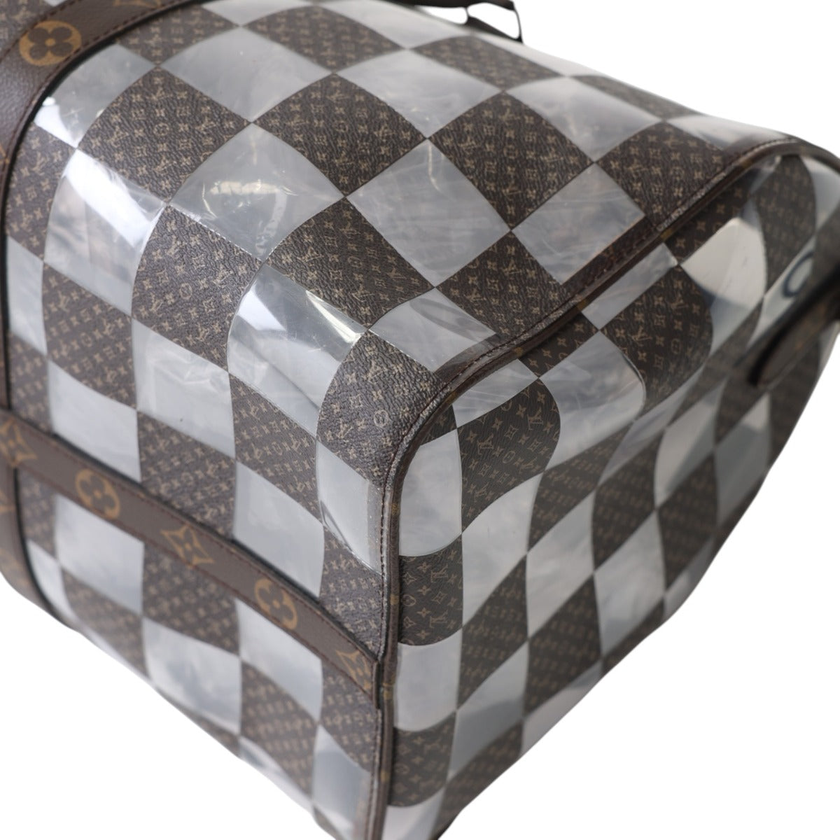 ルイヴィトン LOUIS VUITTON ボストンバッグ
 旅行かばん モノグラムチェス キーポル･バンドリエール50 PVC M20864 ブラウン LV
 【SS】
 【中古】