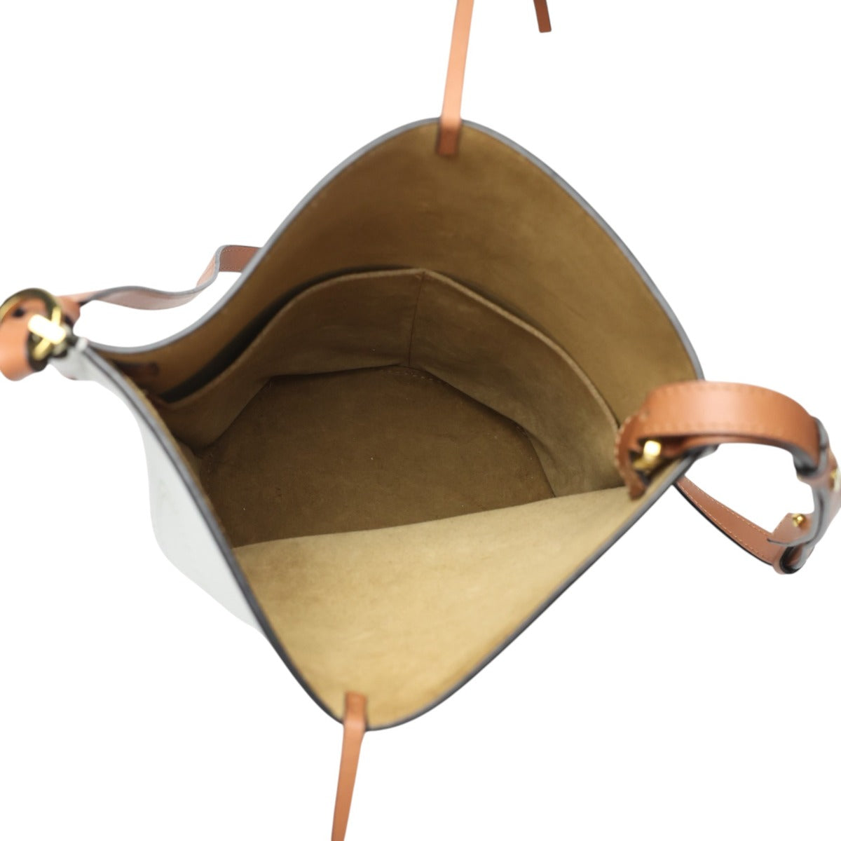 ロエベ LOEWE ショルダーバッグ
 ワンショルダーバッグ ゲートバケットバッグ アナグラム カーフ グレー 【SS】
 【中古】