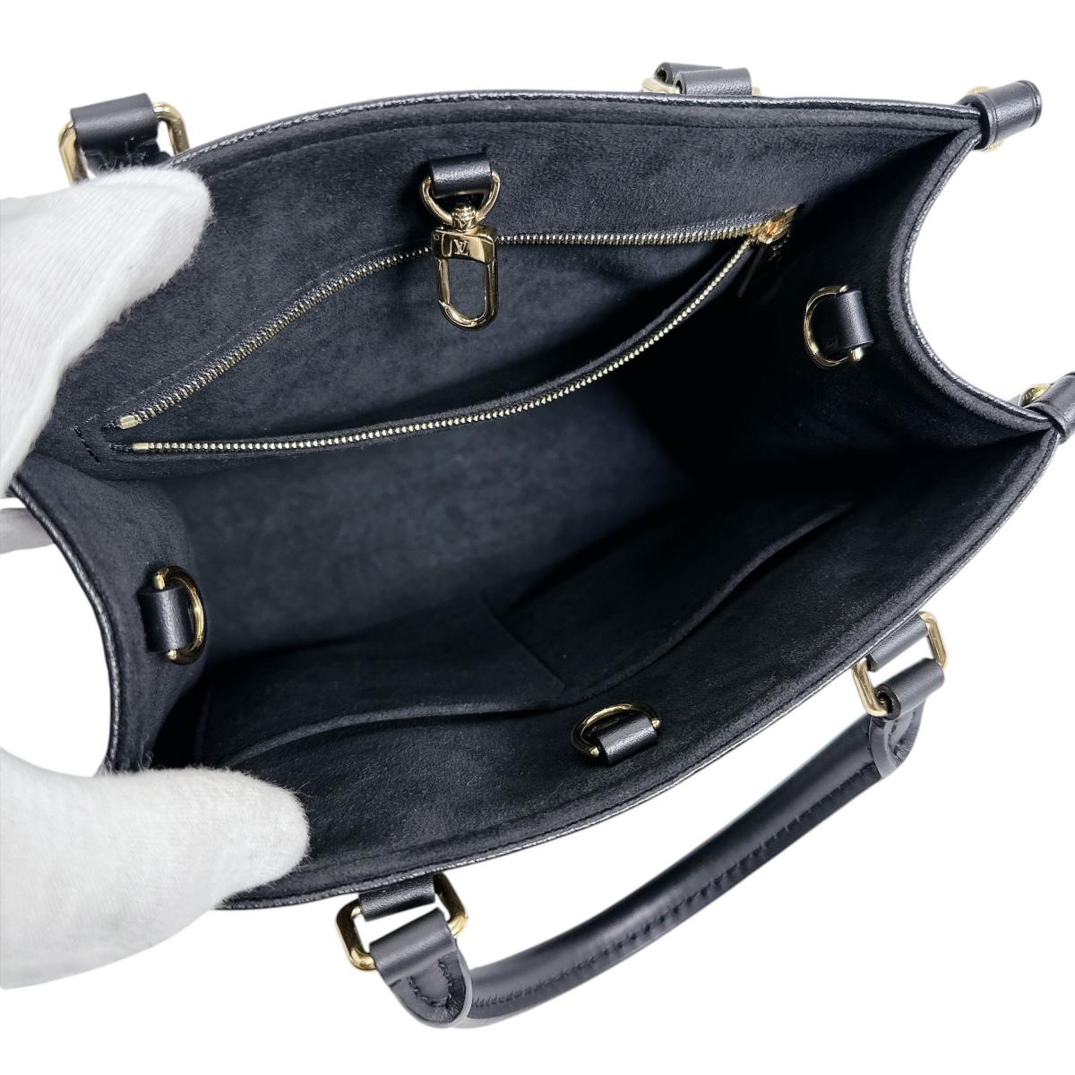 ルイヴィトン LOUIS VUITTON トートバッグ
 ハンドバッグ モノグラムアンプラント オンザゴーPM モノグラムアンプラント M45653 ノワール LV
 【SS】
 【中古】