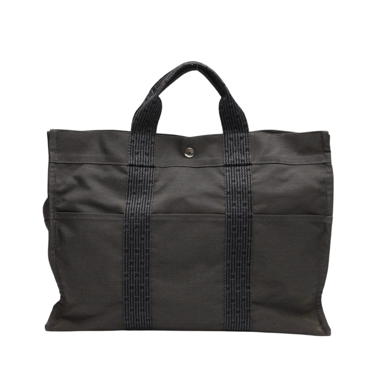 エルメス HERMES トートバッグ
 ハンドバッグ キャンバス エールラインMM ナイロン 100951M グレー 【SS】
 【中古】