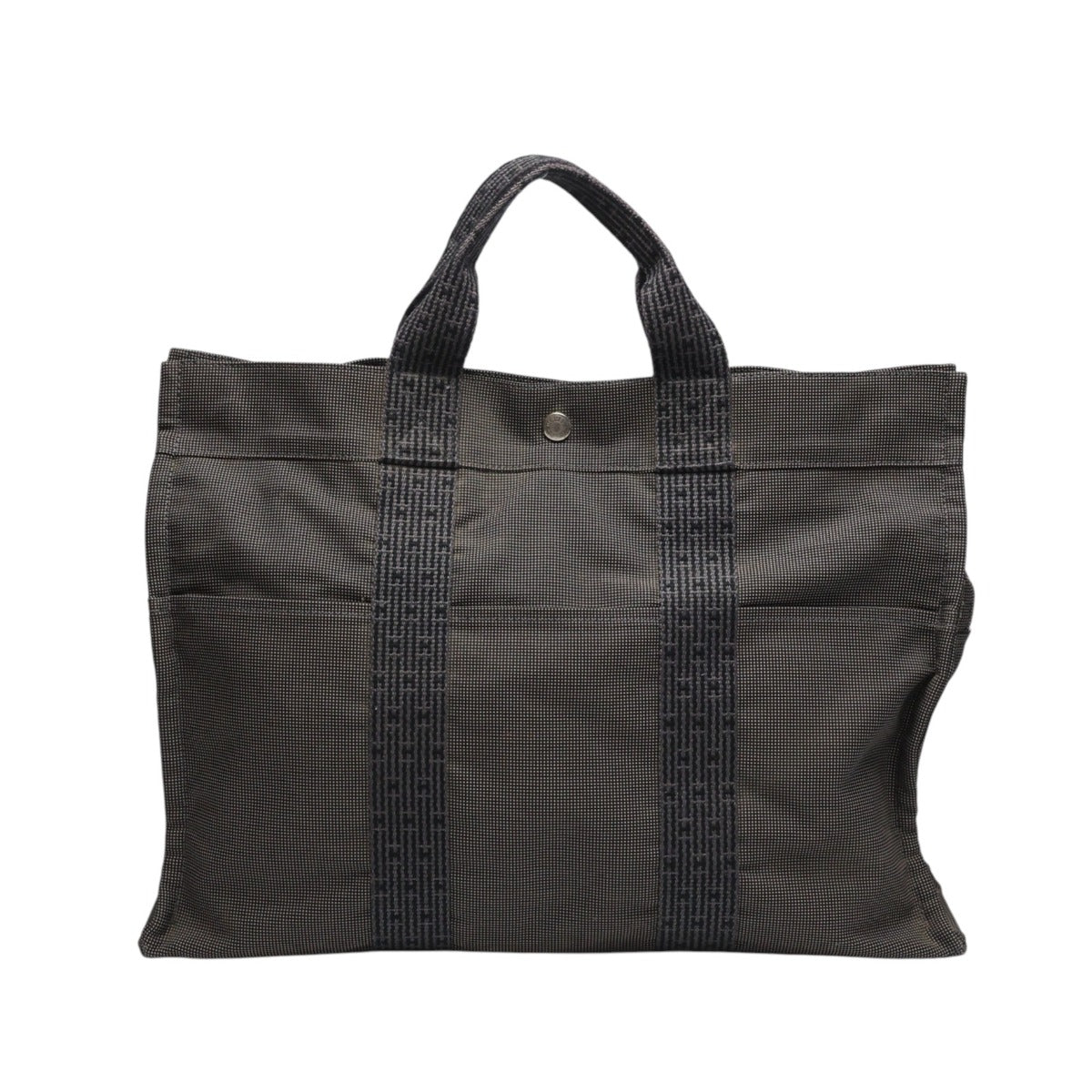 エルメス HERMES トートバッグ
 ハンドバッグ キャンバス エールラインMM ナイロン 100951M グレー 【SS】
 【中古】