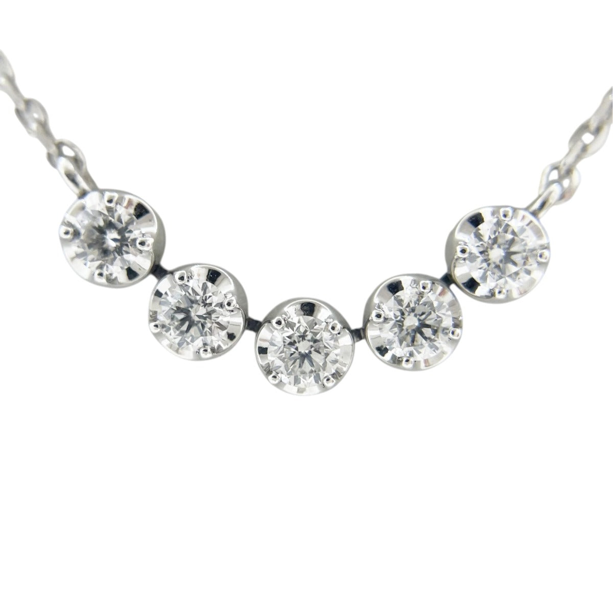 ネックレス
 ネックレス FD0.43ct Pt750 K18ホワイトゴールド ホワイト 【SS】
 【中古】