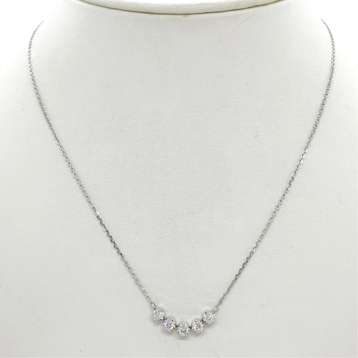 ネックレス
 ネックレス FD0.43ct Pt750 K18ホワイトゴールド ホワイト 【SS】
 【中古】