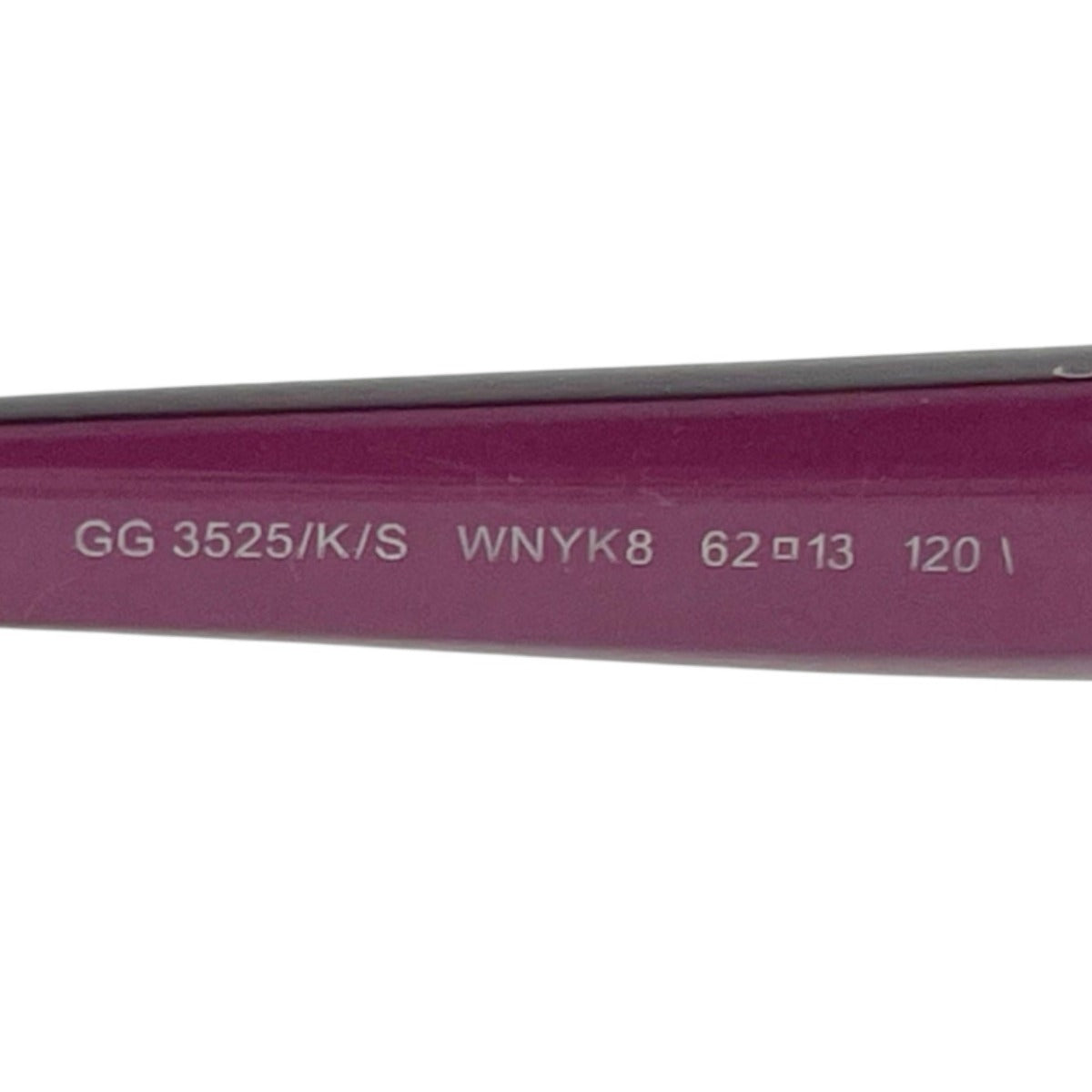 グッチ GUCCI サングラス
 グラデーションレンズ 62□13 120 WNYK8 プラスチック GG3525/K/S パープル 【SS】
 【中古】