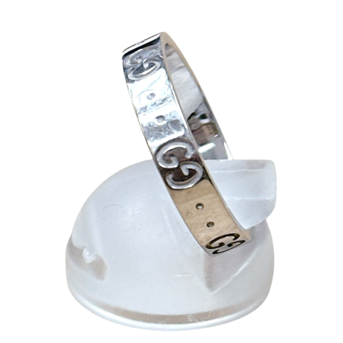 グッチ GUCCI リング・指輪
 アイコンリング 18号 K18WG K18ホワイトゴールド ICON ホワイト 【SS】
 【中古】