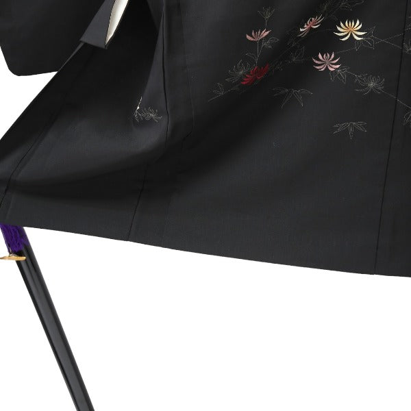 Haori
 Black-painted Haori with flowers, synthetic fiber, polyester, black [SS]
 【second hand】 