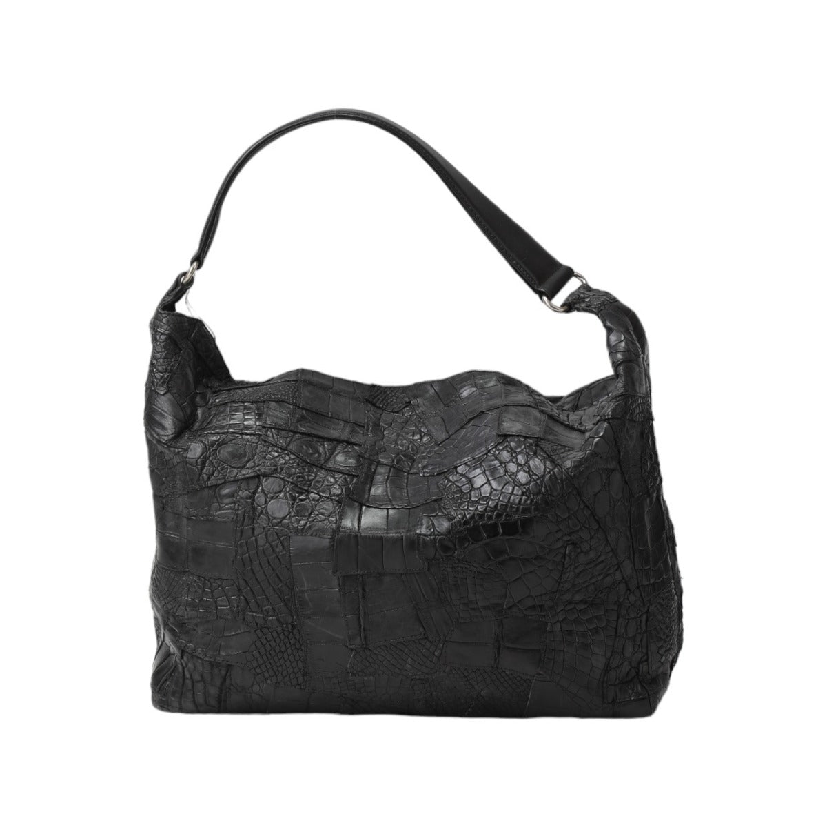 Maam ELEGANCE Shoulder Bag
 Crocodile Design K-11765 Black [Used] 