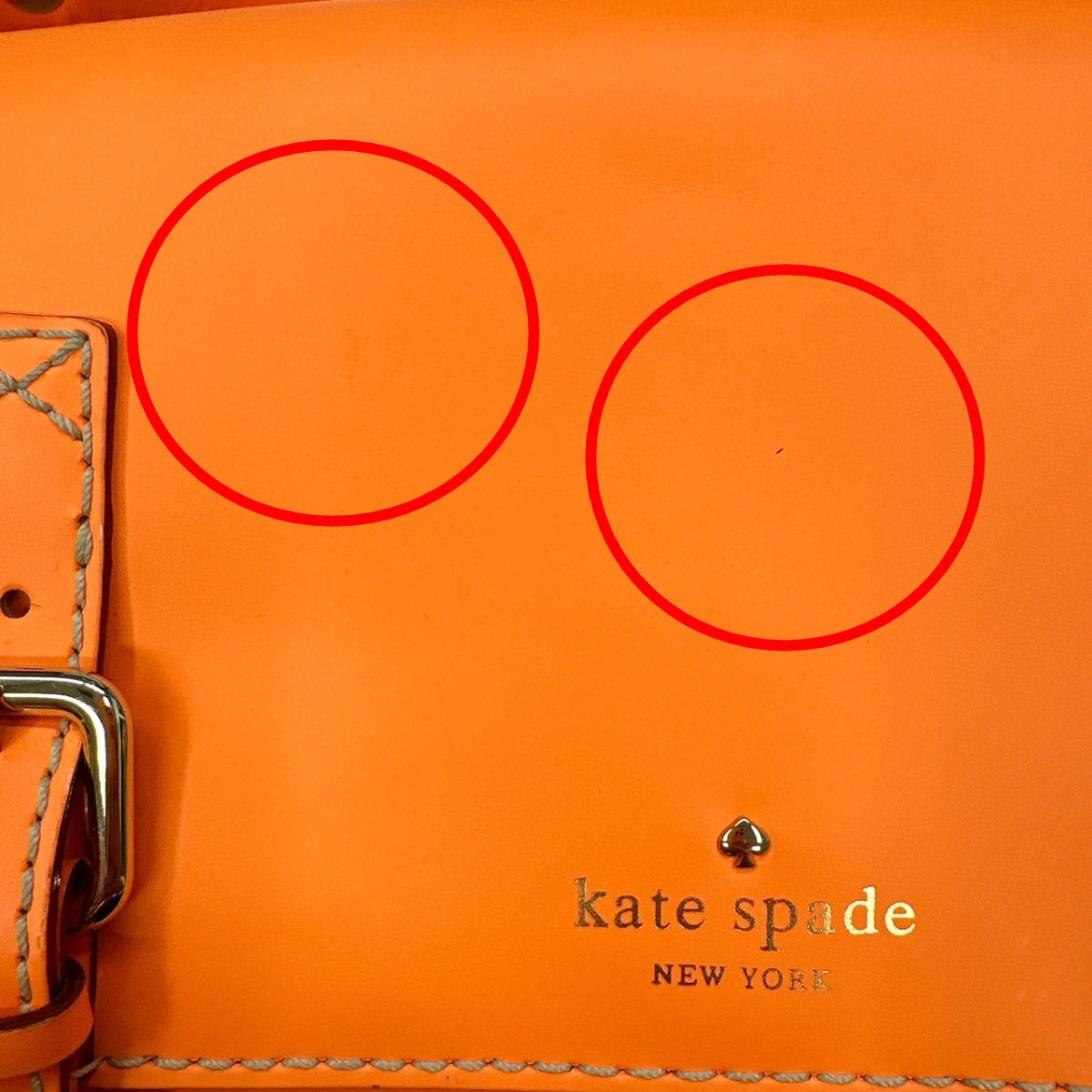 ケイトスペード Kate Spade ショルダーバッグ
 斜めがけ フラップ開閉 ポシェット レザー オレンジ 【SS】
 【中古】