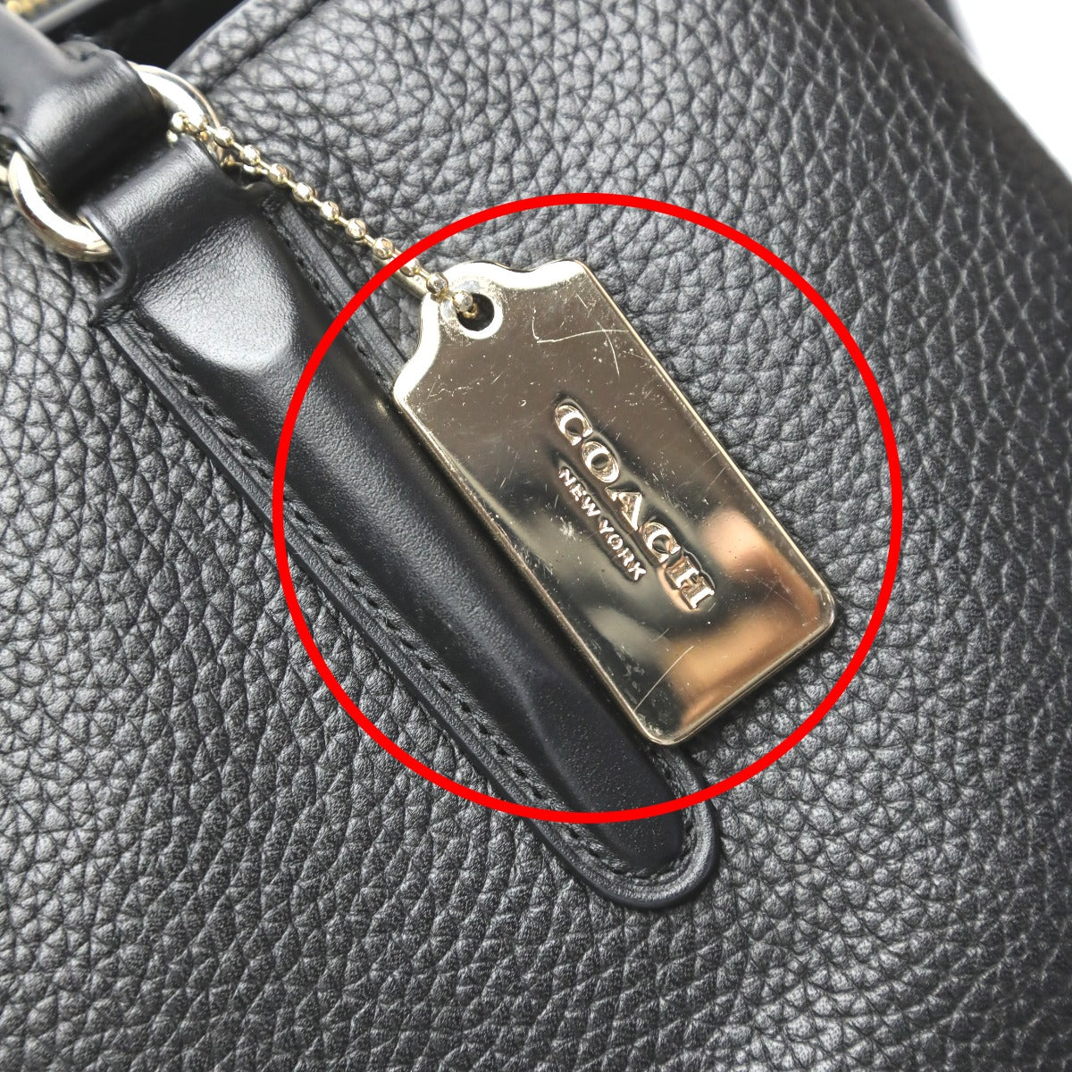 コーチ COACH ハンドバッグ
 トートバック キャリオール34 ブルックリン レザー 57276 ブラック 【SS】
 【中古】