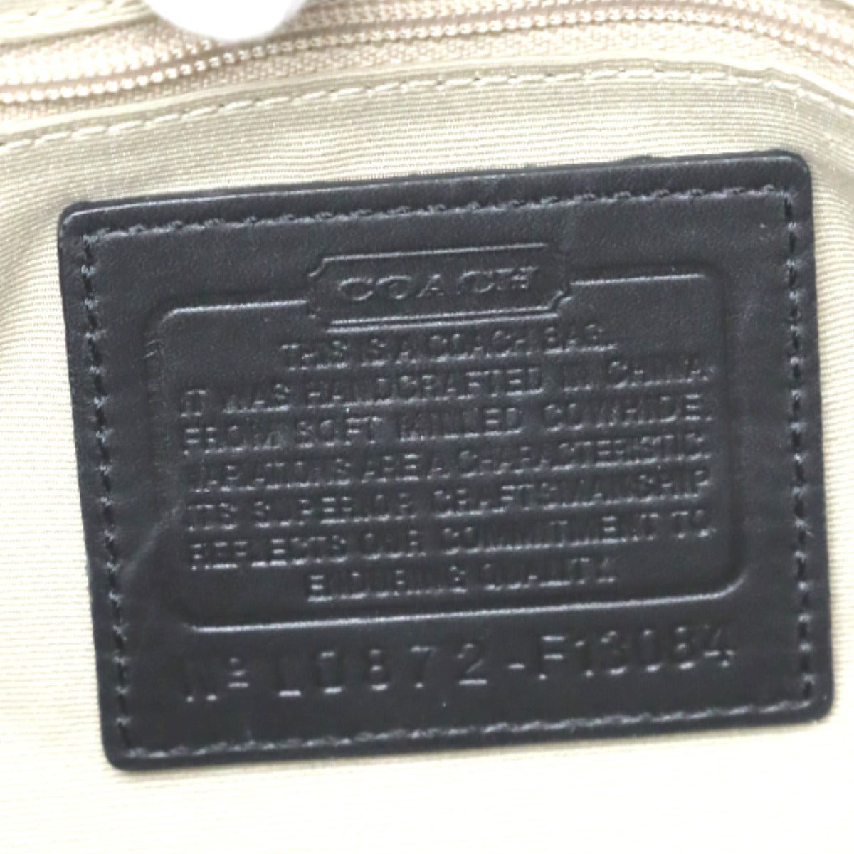 コーチ COACH ハンドバッグ
 トートバッグ ハンプトンズ ぺブルドレザーキャリーオール レザー F13084 ブラック 【SS】
 【中古】